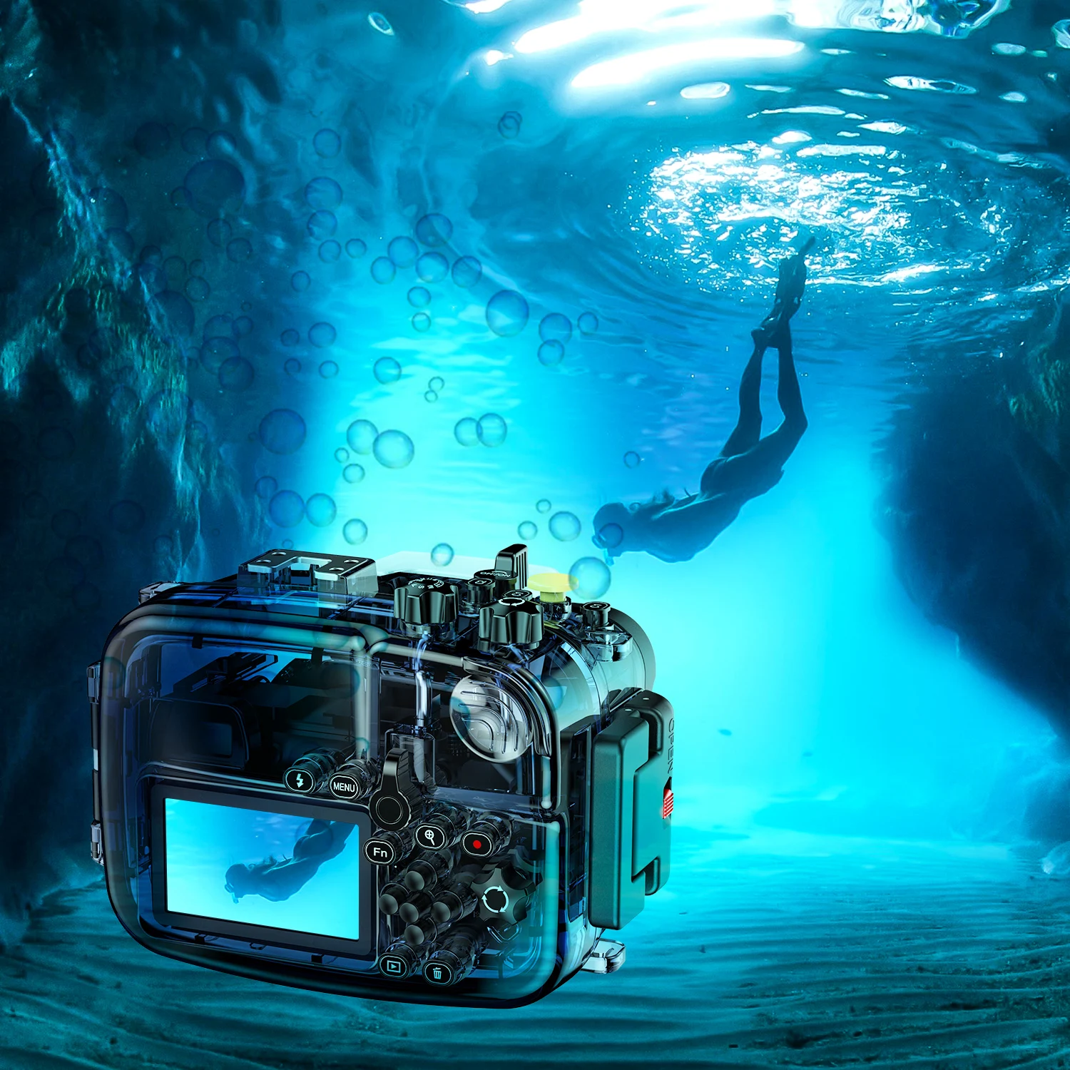 Seafrogs Scuba Diving Camera Case Cover For Sony A6000 A6300 A6500 Underwater Photography Equipment Waterproof Camera Housing