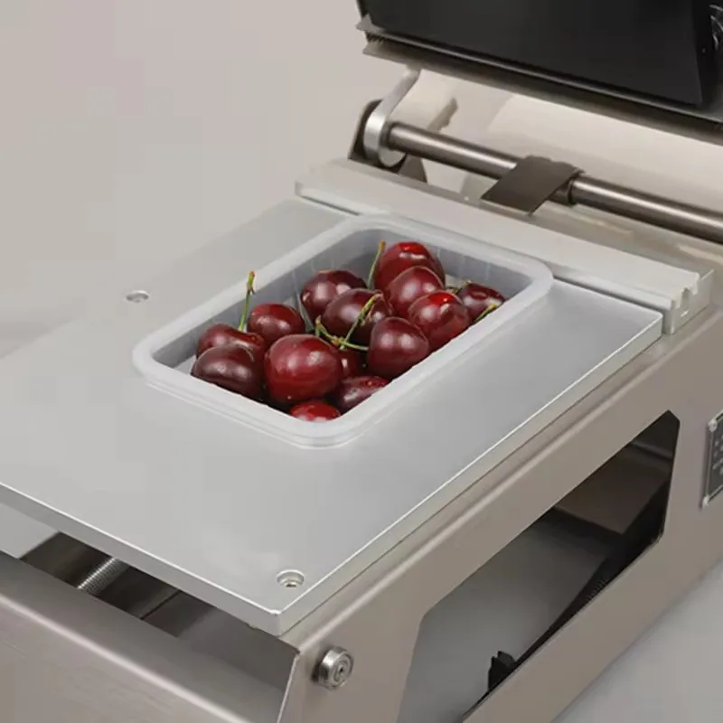 Food Container Tray Sealer  Tabletop Lidding Machine For Butchers, Grocery Stores, Food Retailers