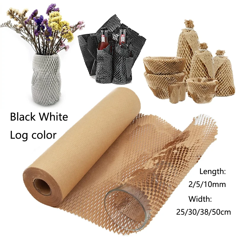 

Brown Honeycomb Cushioning Wrap Roll for Moving Shipping Packaging Gifts Recyclable Honeycomb Paper Supplies Bubble Paper Wrapp