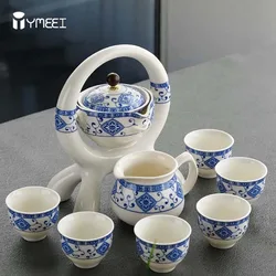 Ymeei Creatieve Chinese Kungfu Theeset Semi-Automatische Teaset Porseleinen Theekopjes Cermony Levert Bloem Woonkamer Theemaker