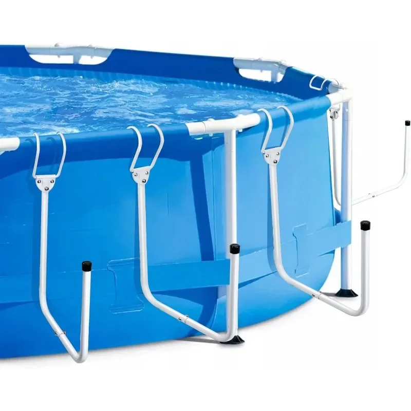 

Adjustable Pool Storage Hooks Keep Solar Cover/Blankets Off The Ground, U-Shaped Iron Tube Set for Framed Above-Ground