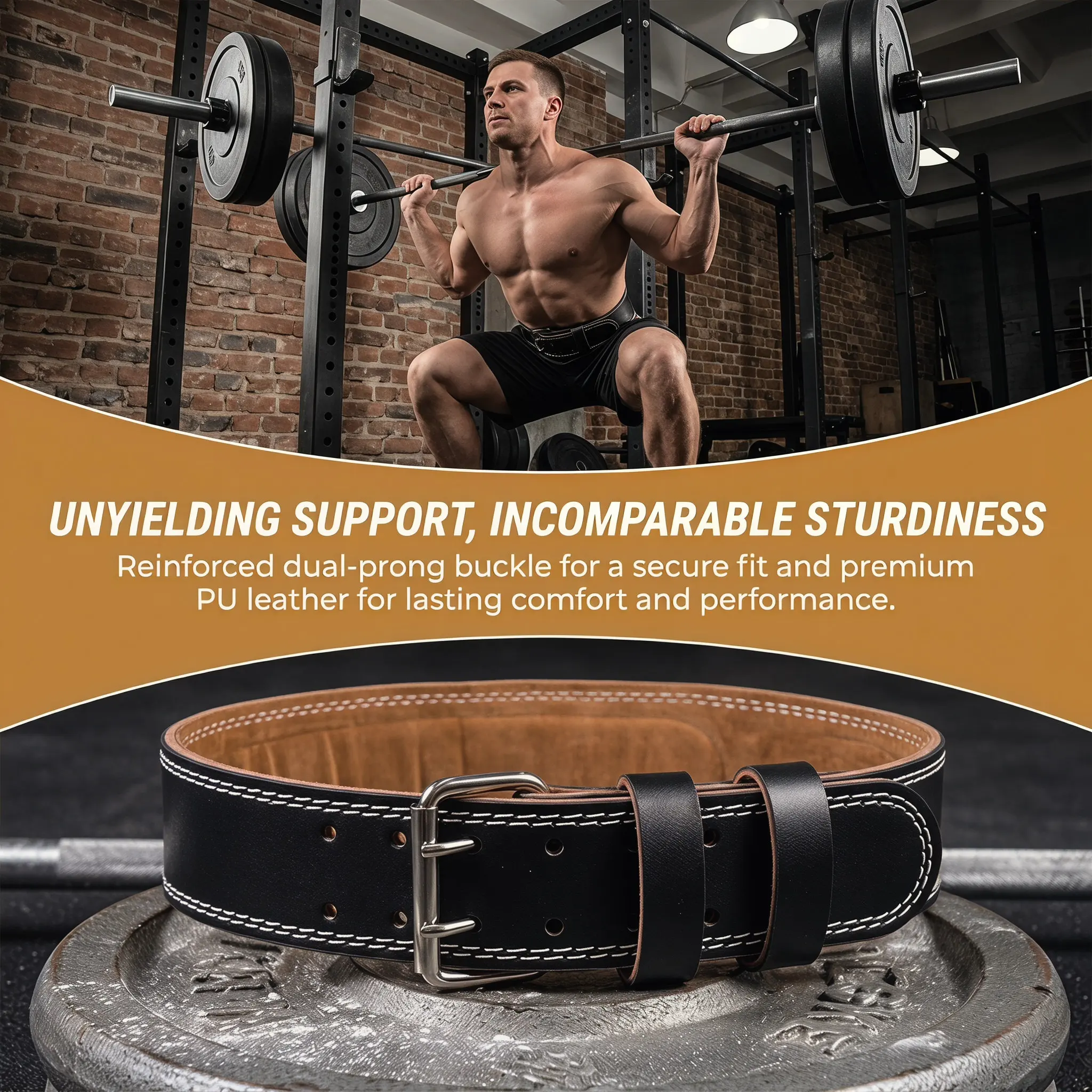 Men's Posture Corrector Belt – Lumbar Support Strap for Lifting, Strength Training & Back Alignment