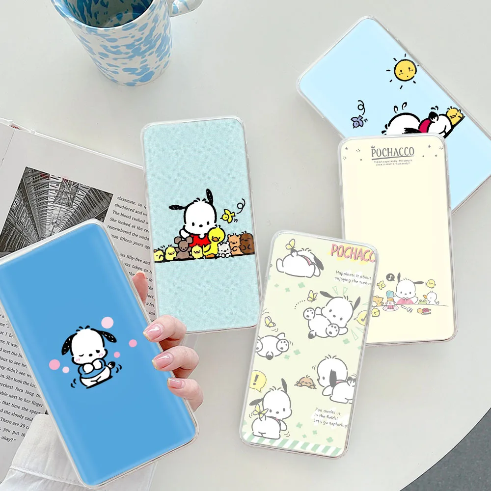 Sanrio Dog Cartoon Pochacco Transparent Case for LG V60 THINQ5 V50 V40 Stylo 6 Q61 Q60 Q52 K30 K92 K62 Cover