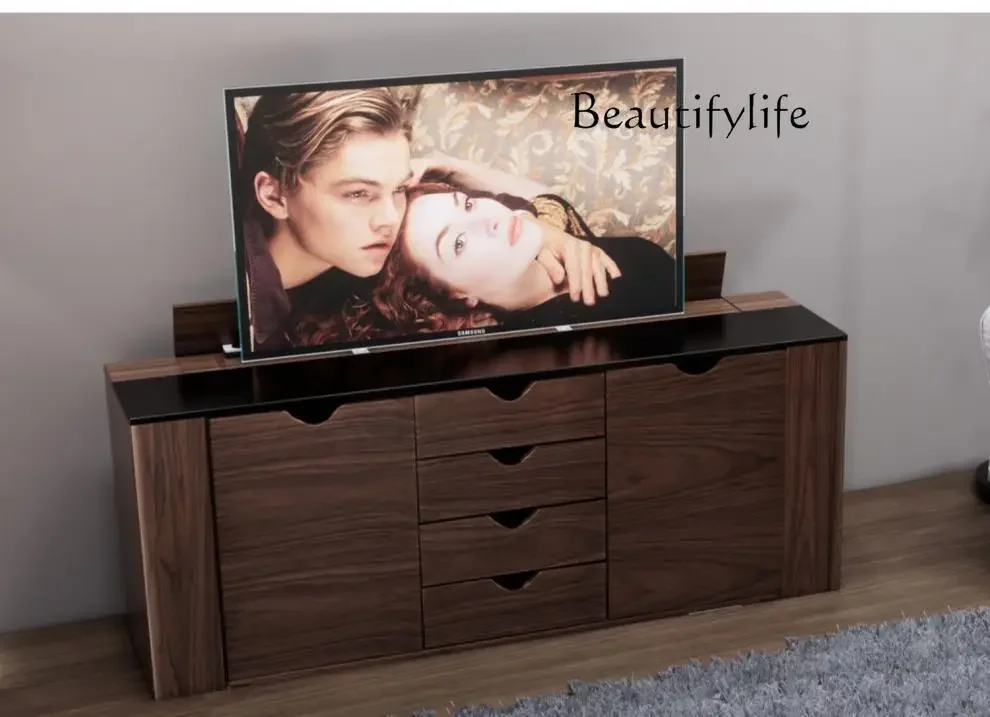 

antique high-end living room home simple designer Hidden intelligent lifting integrated TV cabinet medium