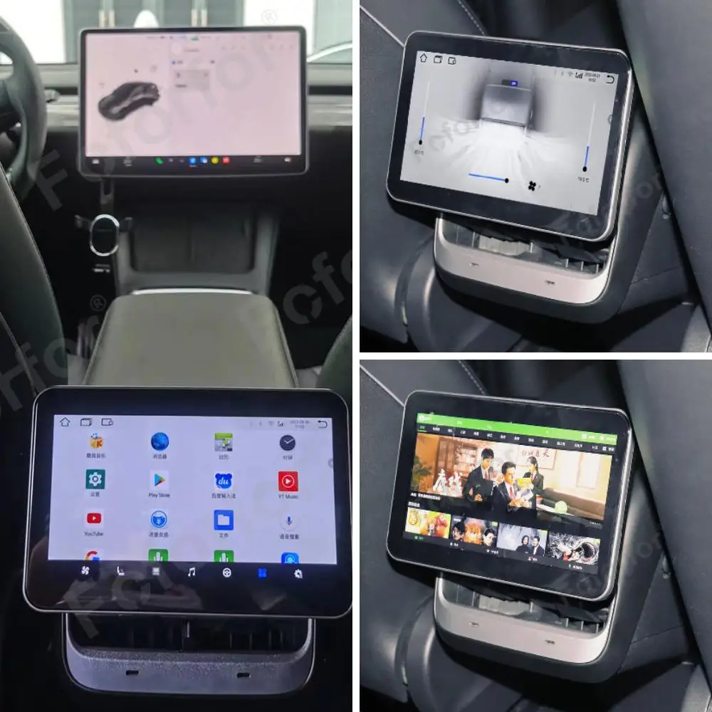 Display di intrattenimento per sedile posteriore Android da 8.8 pollici per Tesla Model 3 Y X S Car Multimedia Player Carplay Android auto 4G WIFI