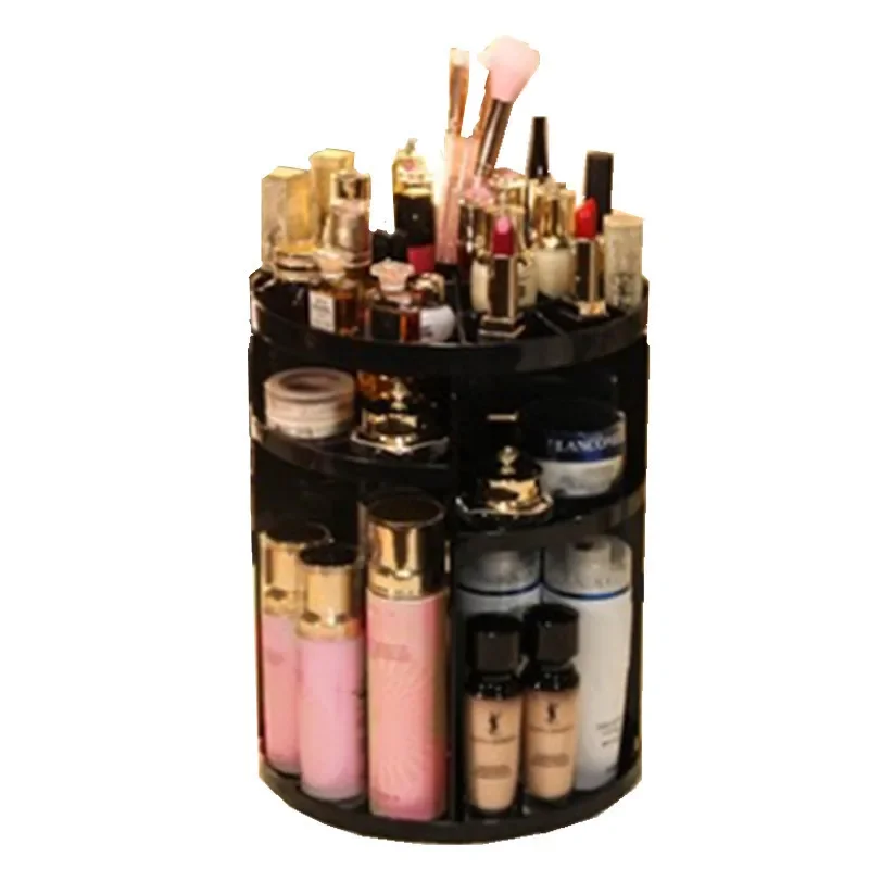 Transparent Makeup Organizer Box Multi-Function Detachable Acrylic 360 Degree Rotation Cosmetic Organizer Fashion Spin