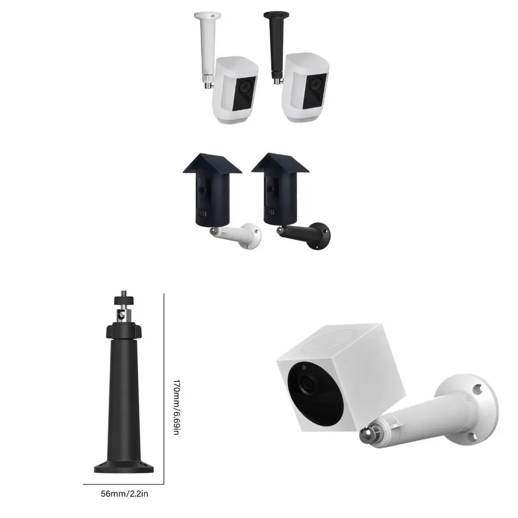 

Кронштейн камеры безопасности поддерживает вращение на 360 градусов для внутреннего и наружного наблюдения