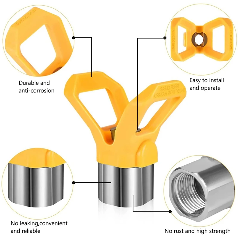 Reversible Airless Paint Nozzles With Tip Guard Set, Sprayer Paint Machine And Spraying Parts(215 311 317 517)