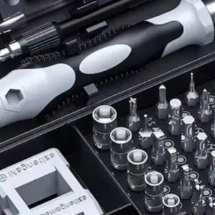 115 In Magnetic Screwdriver Set For Cr-V Steel Bits With 360 Rotatable Handle For Phone Watch Laptop Repair Tool Kit