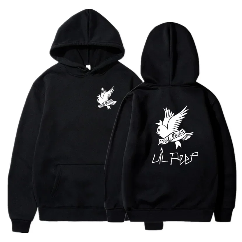 

White Bird Print Women's Hooded Sweatshirts Lil Love Hoodies Women's Sweatshirts Cry Baby Hoddie Funny Hooded