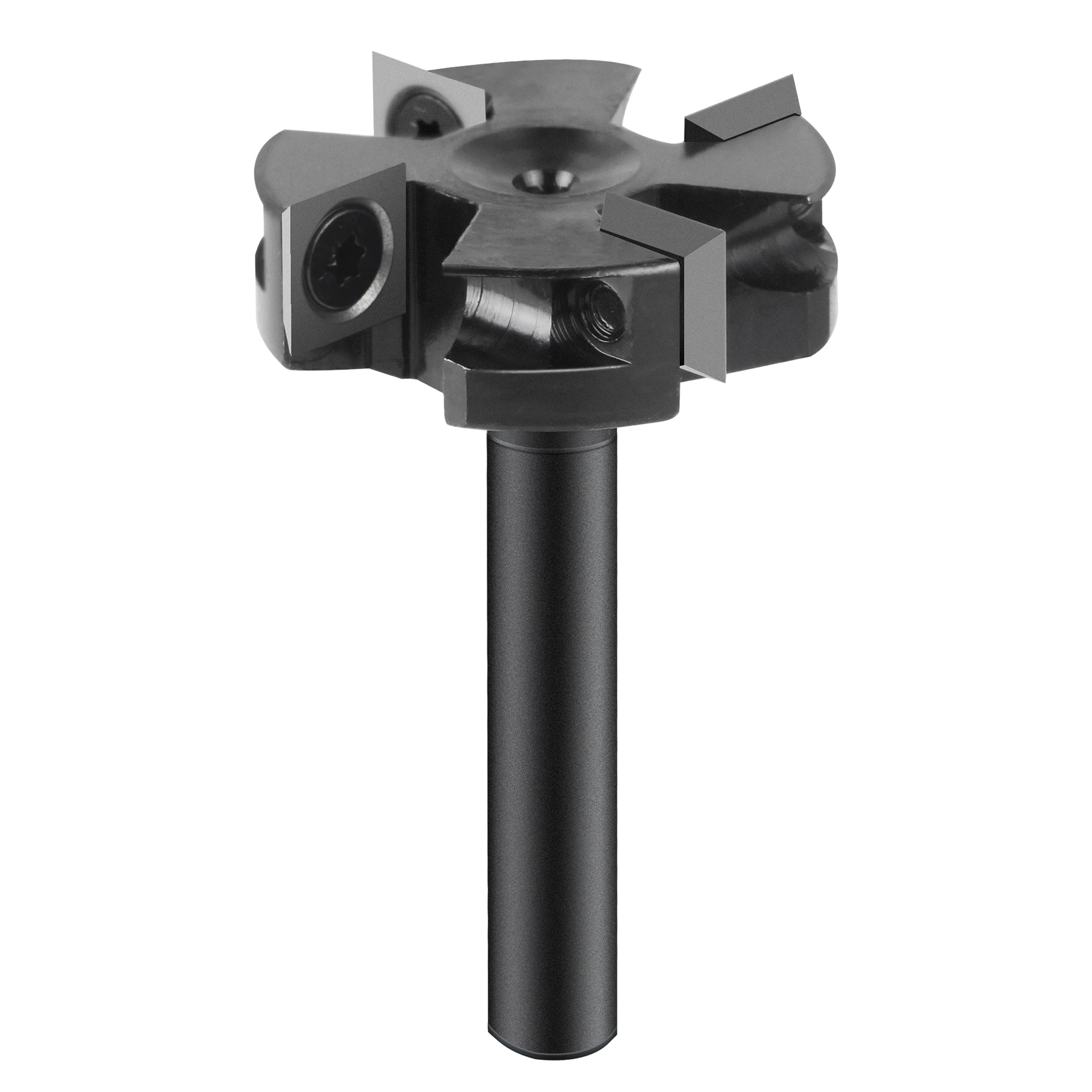 Dreanique Spoilboard Surfacing Router Bit, trzonek 8 mm, średnica 40 mm, 4-skrzydłowy frez do spłaszczania płytek drewnianych