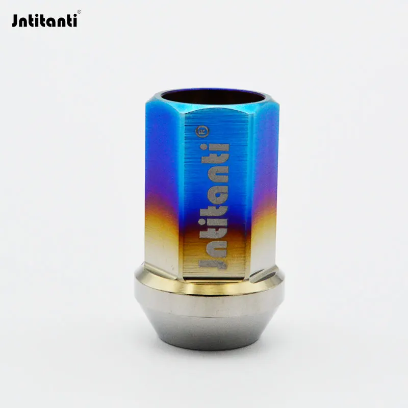 Jntitanti Gr5 titanium lug nut M12x1.5x35mm open end  for Toyota Honda Mazda Mistubishi  Ford Buick KIA Hyundai etc