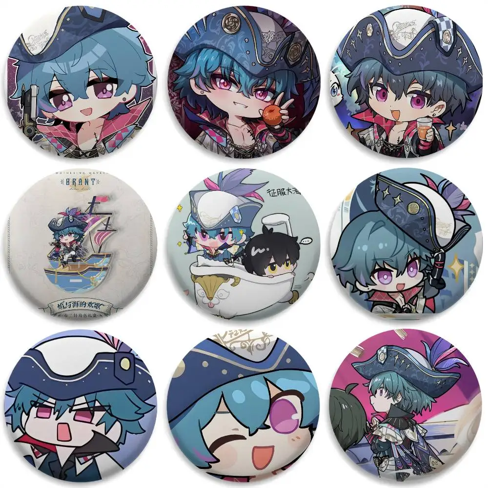 

Brant Cute Wuthering Waves Badges Round Exquisite Badge Brooches Creative Pins For Clothes Hat Backpack Gift Accessories