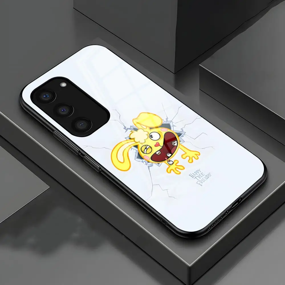 H-Happy Tree F-Friends Phone Case For Samsung S26 S25 S24 FE S23 S22 S21 Plus S20 Ultra Note20Ultra Black Glass Cover