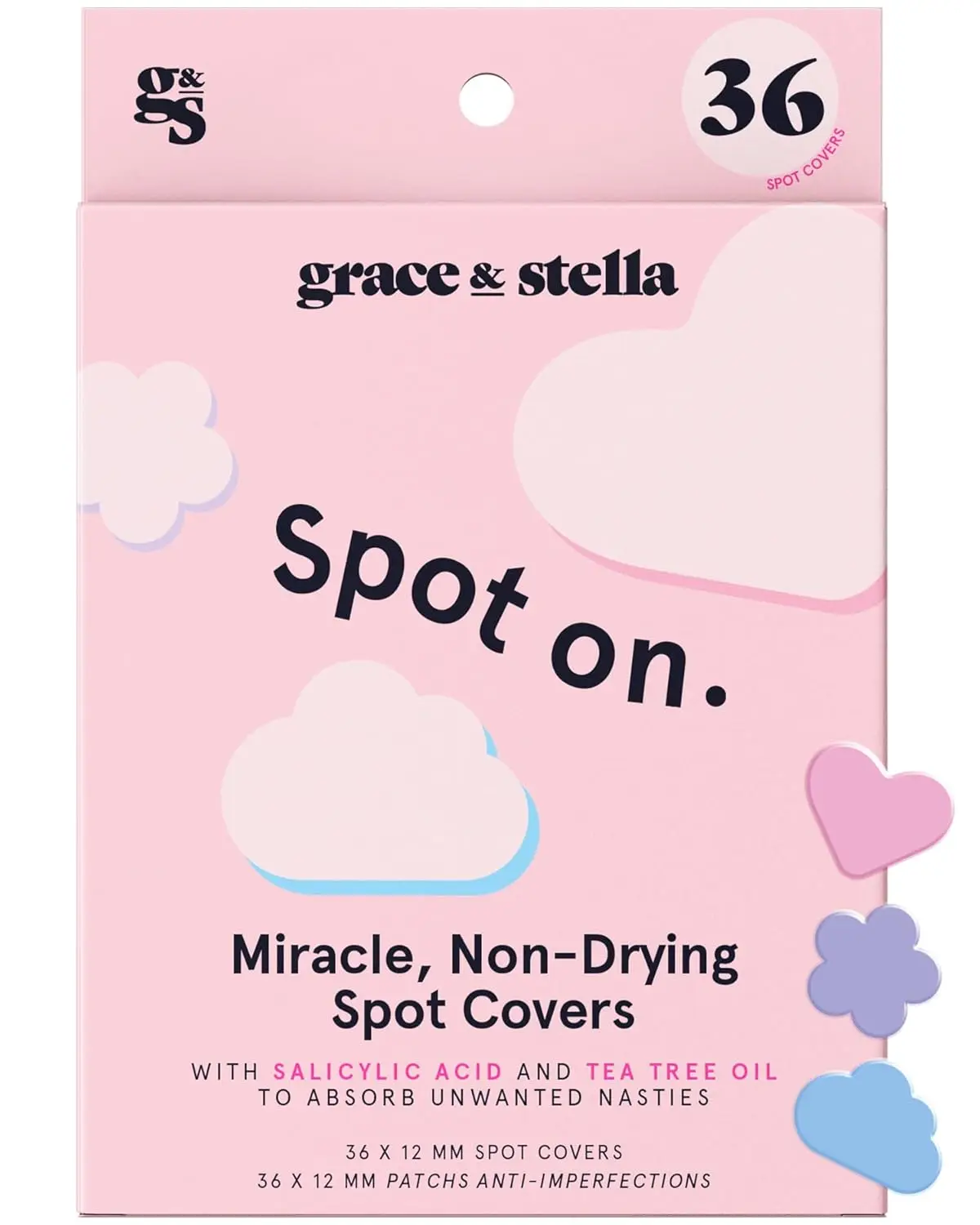 360 قطعة من رقع حب الشباب على البقع - ملصقات غروانية مائية غير مرئية للتقشير المفاجئة، تعمل في ساعات