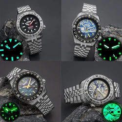 Men's Automatic Watch With Seiko NH35 NH36 Movement Automatic Mechanical 200m Waterproof 316L Stainless Steel  Sapphire Glass