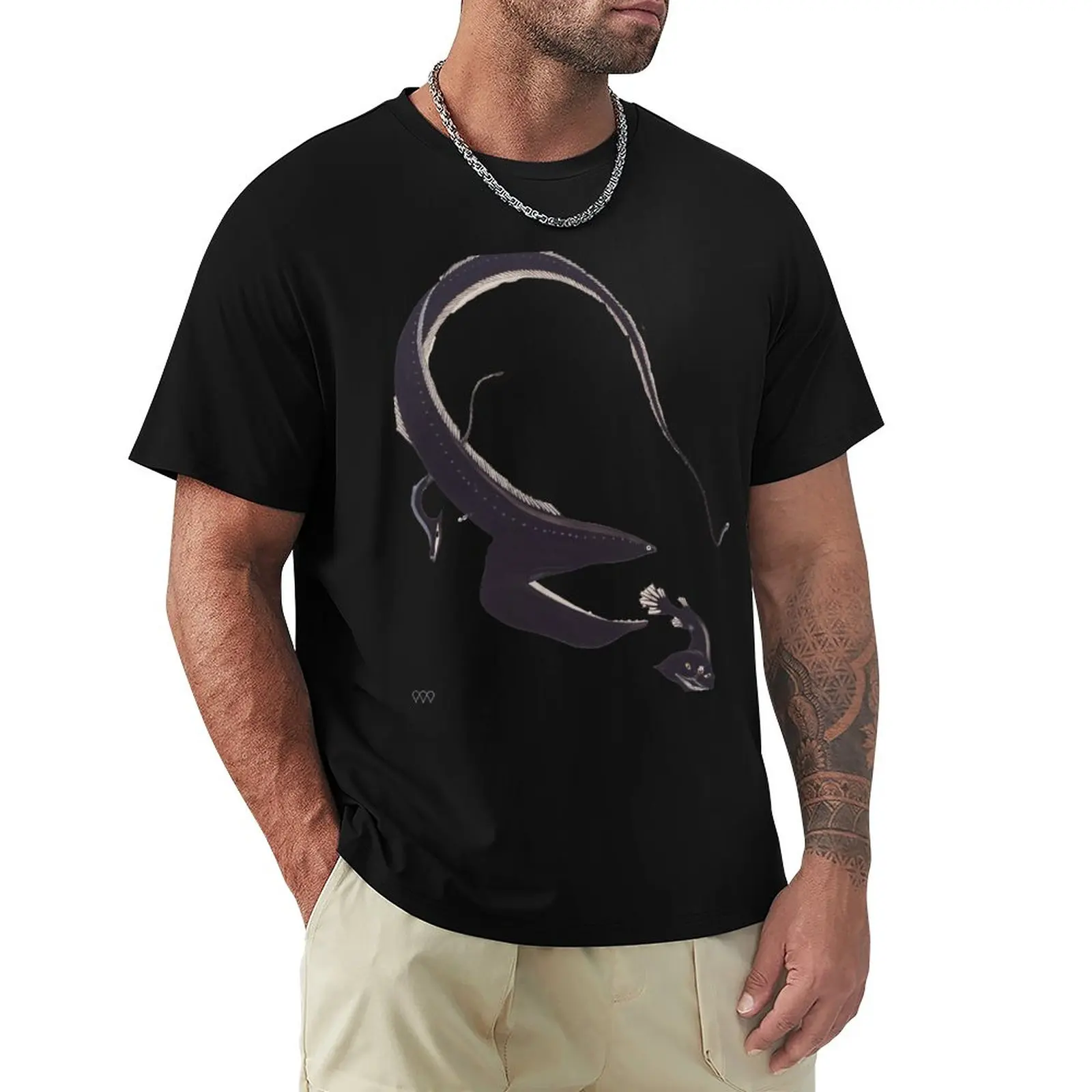 Gulper Eel Chasing Deep Sea Fish T-Shirt anime graphics animal prinfor boys mens t shirts