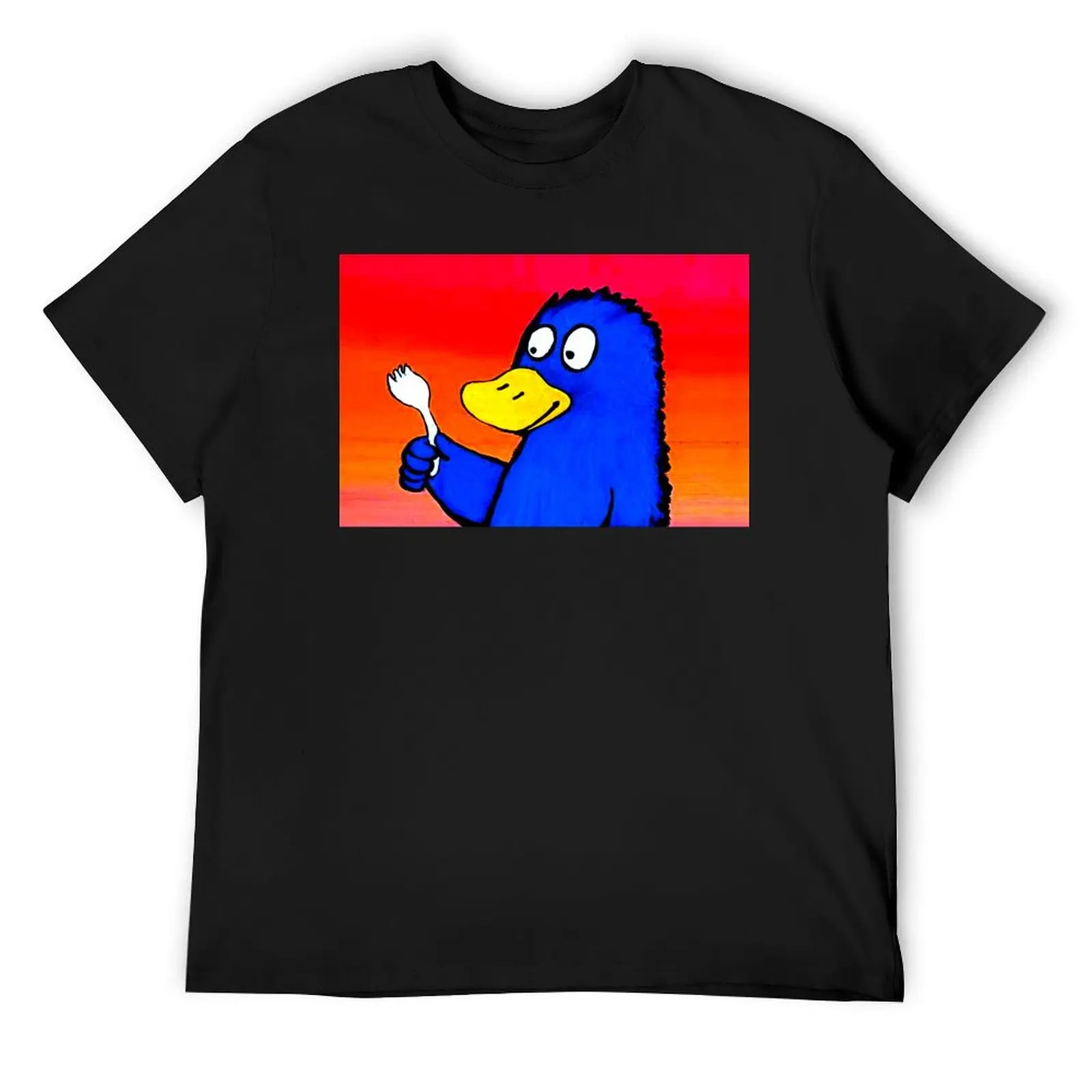 PLATYPUS WITH A SPORK T-Shirt anime cotton graphic tees vintage graphic tee funny t shirts men