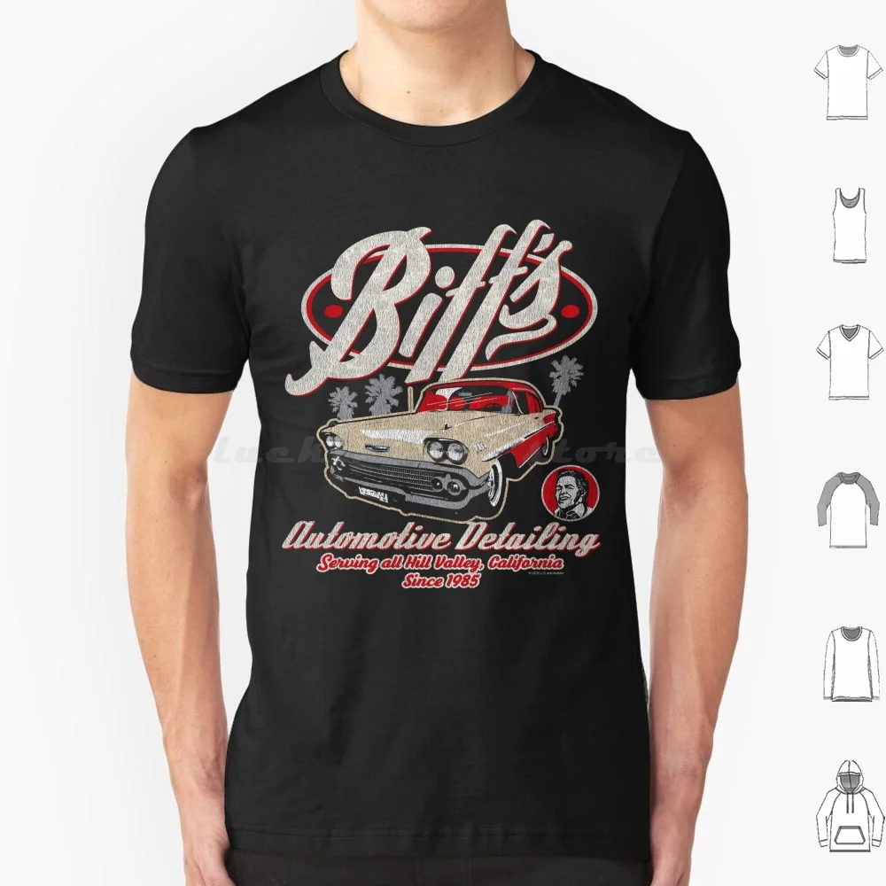 Biff's Automotive Detailing Classic Car Worn Back To The Future ( ? Ucs Llc And Amblin ) T Shirt 6xl Cotton Cool Tee Back To