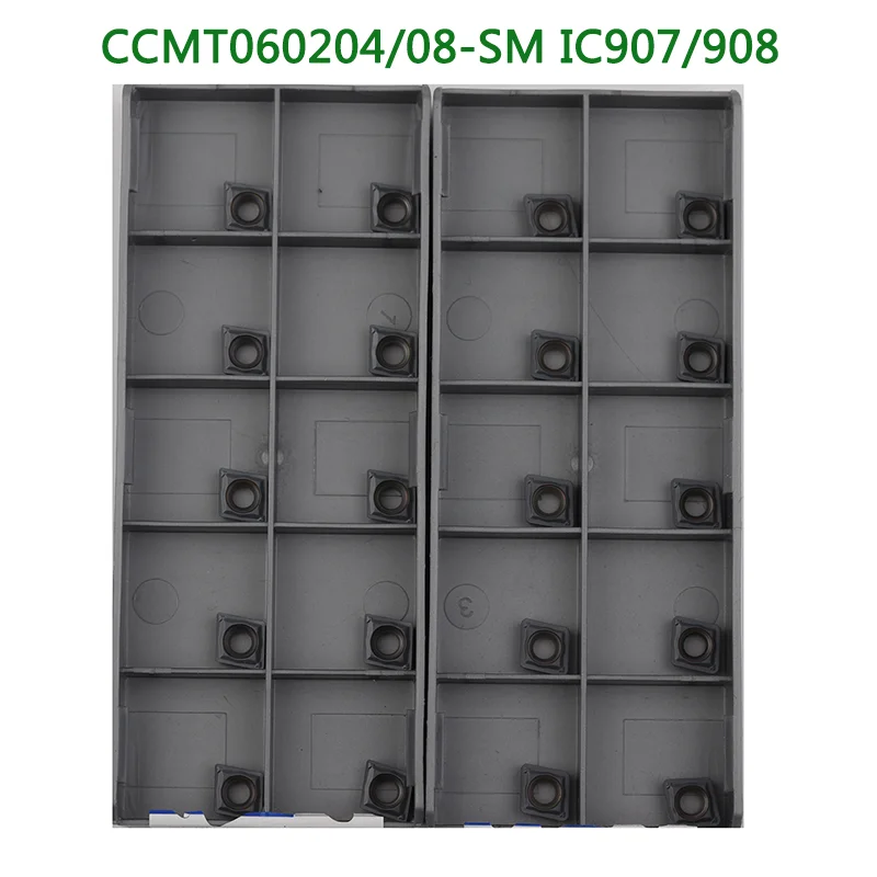 

10 шт. CCMT 060204 CCMT 060208 CCMT09T304 CCMT09T308 SM IC907 IC908 Токарный станок с ЧПУ Токарные инструменты CCMT Лезвие Металлический станок Режущий инструмент