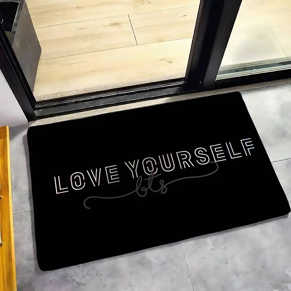Love Yourself Flower Kpop Tapestry Wall Hanging Tapestry Art Deco Blanket Curtain Hanging At Home Bedroom Living Room Decor