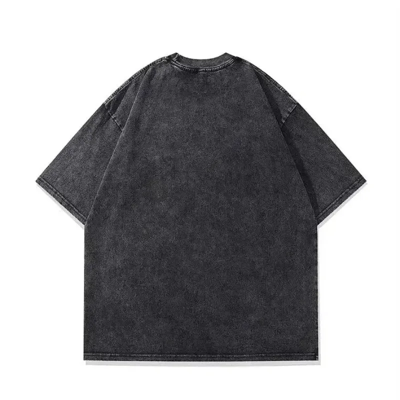 100% pure cotton retro washed men's and women's T-shirt, 1990s bio crisis Leon Kennedy oversized T-shirt