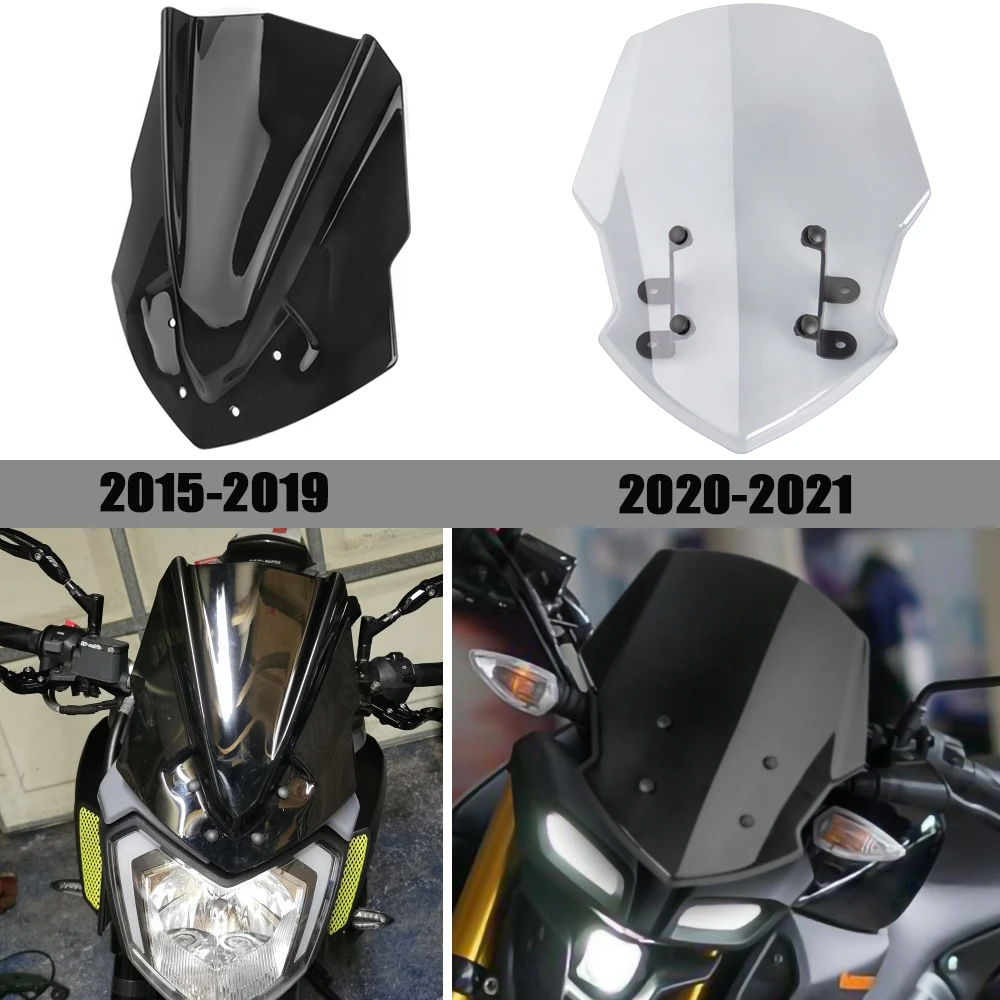 

For YAMAHA MT-15 Windscreen Windshield MT 15 Parabris Motorcycle Accessories Wind Deflector MT15 2020 2021 2019 2018 17 16 15