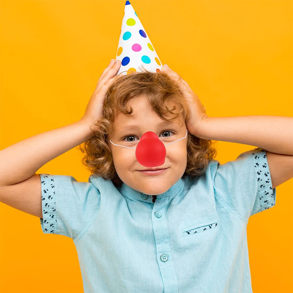 5Pcs Red Clown Nose Props Funny Halloween Cosplay Party Costume Accessory Carnival Clown Nose Party Costume Decorative Circus