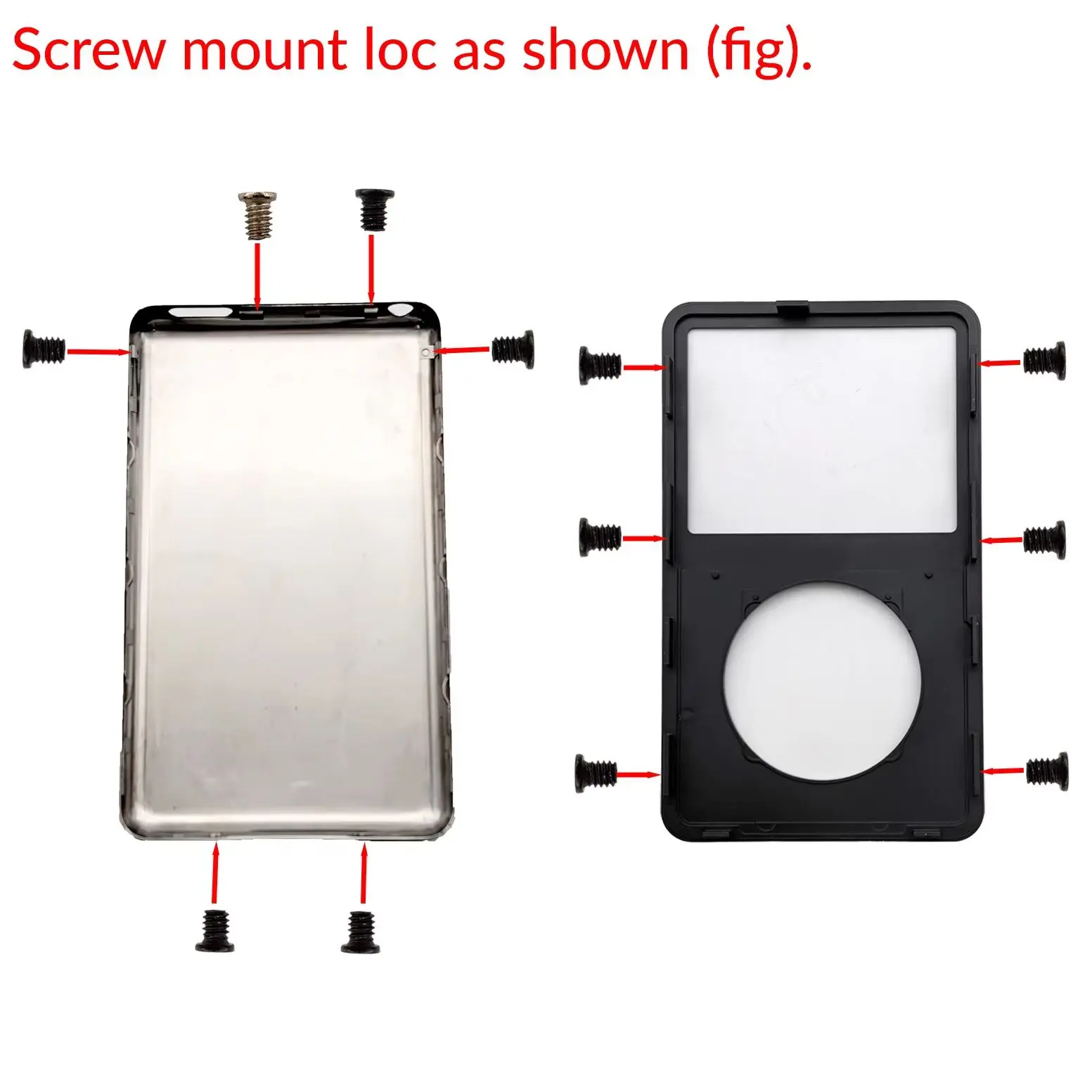 Repair Screws & Bottom USB Bezel Bracket, full kit for iPod 5th video 6th 7th classic 30GB 60GB 80GB 120GB 160GB (Thin/Thick)