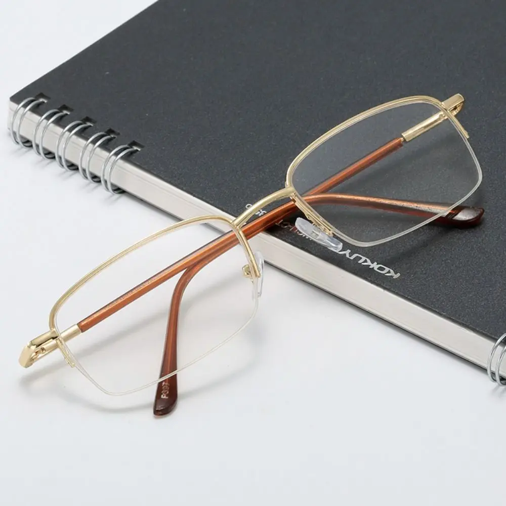 Elegante Augenschutz-Lesebrille, ultraleichte quadratische Metallbrille, optische Brillen, Brillen, Büro