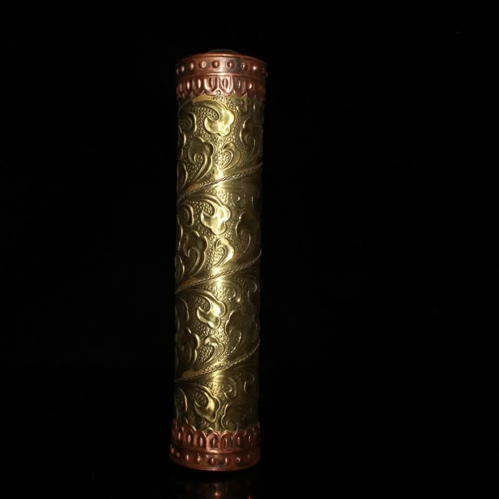 Collect Old Decorated Copper Carving Flower See Wonderful Scene Kaleidoscope