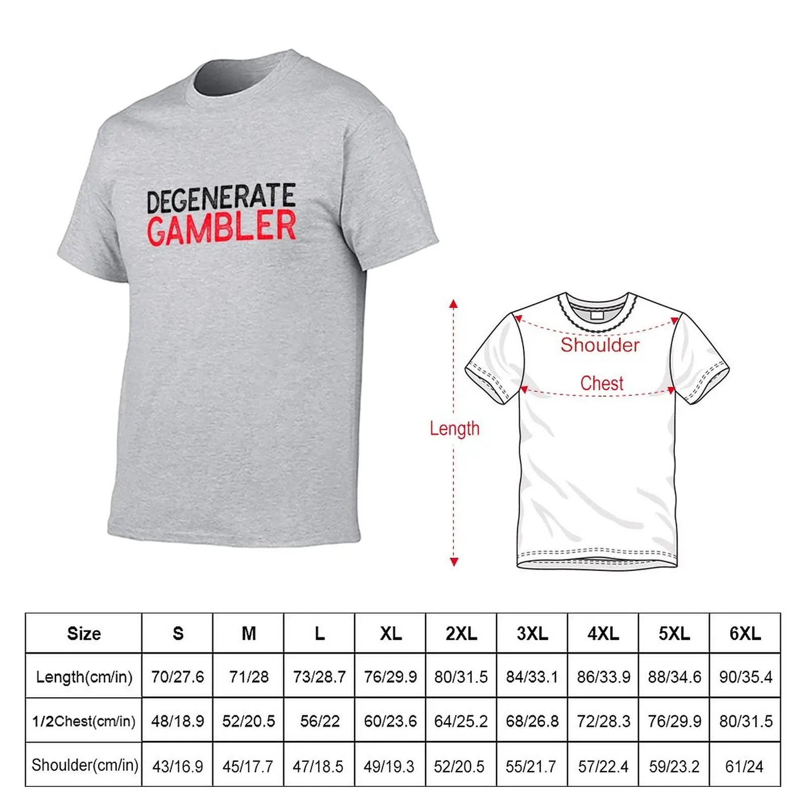 DEGENERATE GAMBLER - SPORTS BETTING MANTRA T-Shirt new edition summer top plain black t shirts men