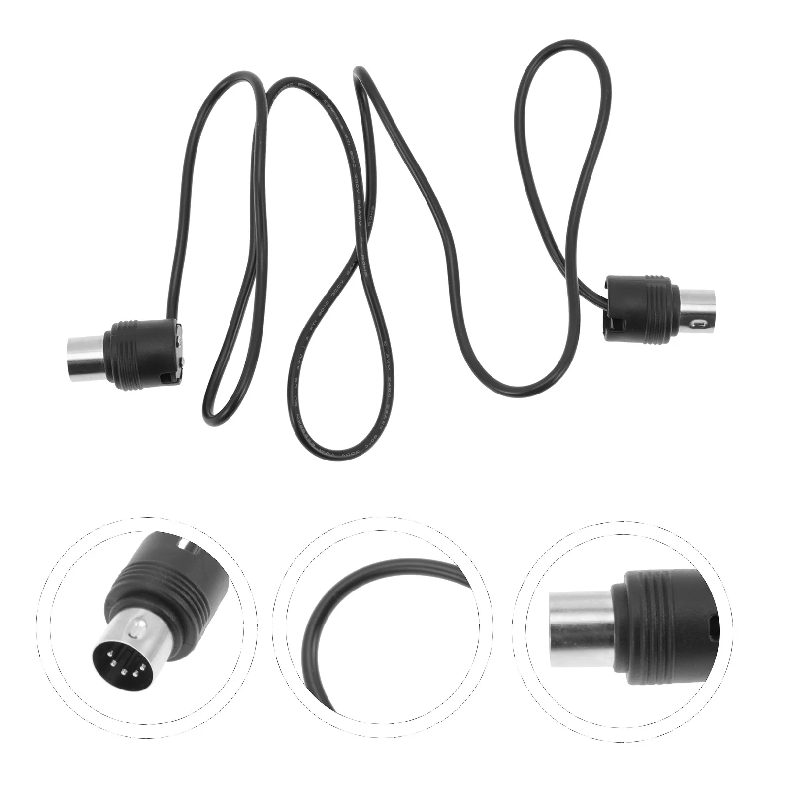 

Midi Male to Male Extension Cable Sturdy Professional Keyboard Connecting Cord for Electronic Drums Audio Midi Cable
