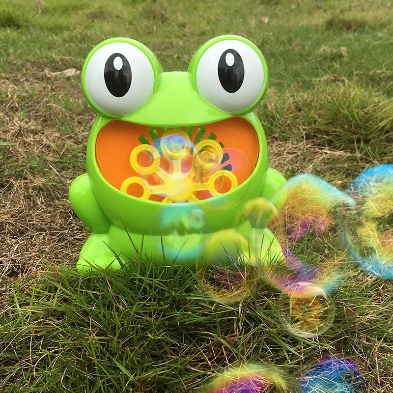 Neue Niedliche Lustige Frosch-Automatische Seifenblasenmaschine für Partys und Sommer-Outdoor-Spielzeug für Kinder, Großhandel und Dropshipping