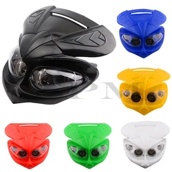 Motorcycle 12V 18W  Fairing Head Lamp High / Low Beam Dual Headlight for F-Eagle Apollo CRF Pit Dirt Bike Motocross Parts