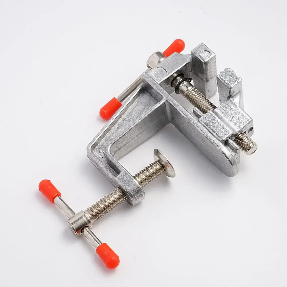 1pc Mini Workbench Vise with 3.5" Aluminum Jaw - Multi-Functional Precision Clamp for Jewelry, Woodworking & DIY Projects