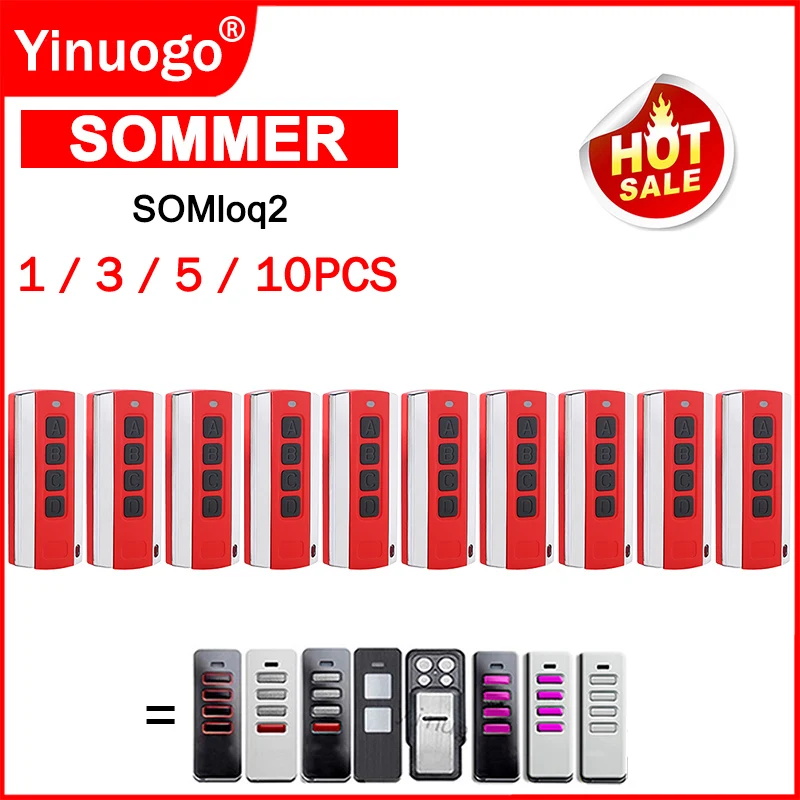 For SOMMER PEARL 4018 4019 4018V000 4019V000 TX55-868-4 Garage Door Remote Control 868.8MHz 868.95MHz SOMMER SOMloq2 Transmitter