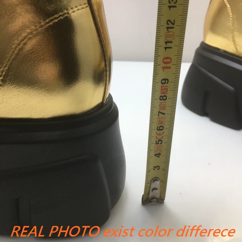 Girseaby 8cm Heel 5.5cm Platform Mortorcycle Boots Midcalf Autumn Winter Strap Antislip Shoes Big Size 41 42 43 44