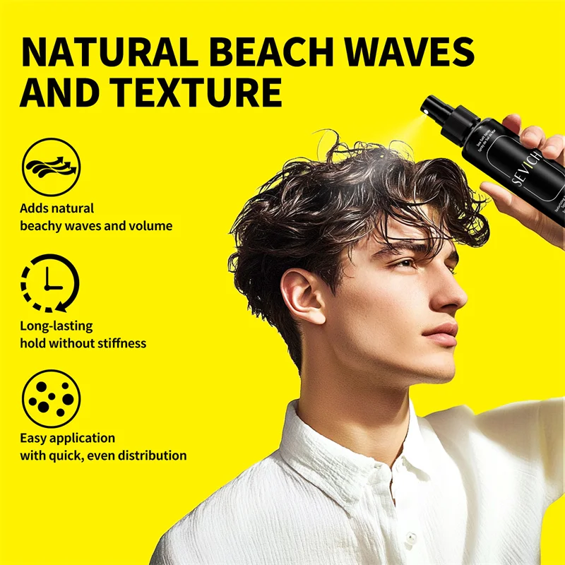 SEVICH  100ml Natural Sea Salt Spray for Hair Men & Women Hair Volumizing Thickness Wave Curls Seasalt Hair Spray Styling Mist