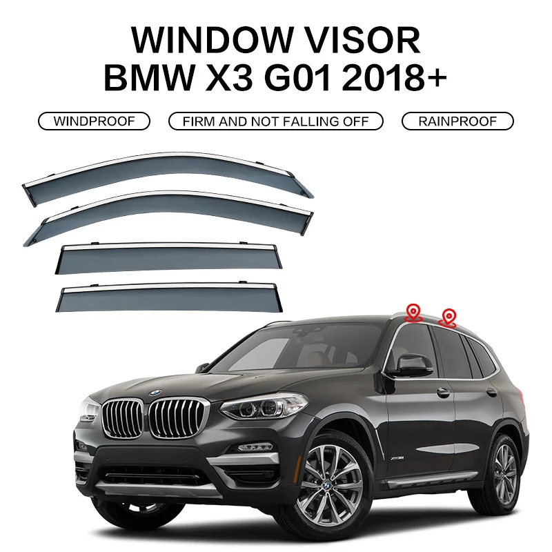 

For BMW X3 E83 F25 G01 Window visor Weather Shield Side Window Deflector Car windshield weather shield Car accessories