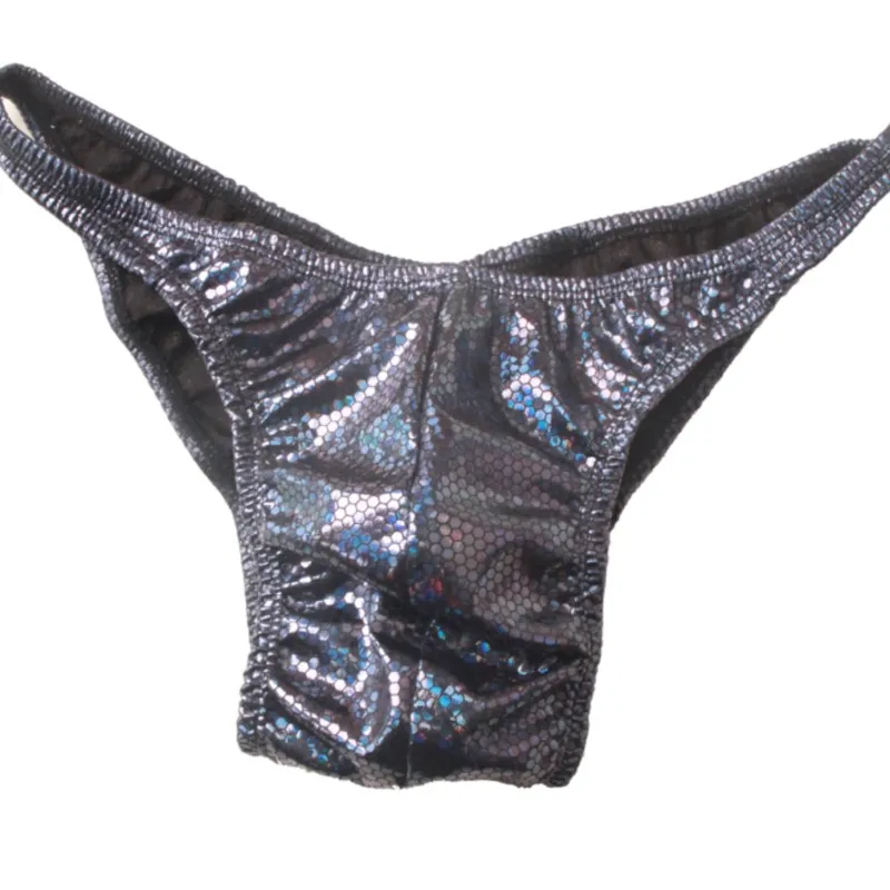 Shiny Sexy Mens Underwear Professional Fitness Competition Sporty Briefs Bodybuilding Posing Trunks Stage Performance Panties