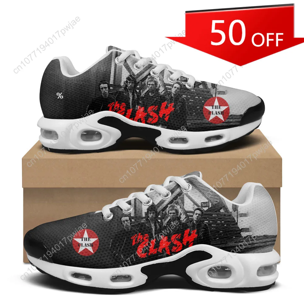 

The Clash Rock Band Air Cushion Sneakers Mens Womens Sports shoes Mountain Climbing Custom Shoes