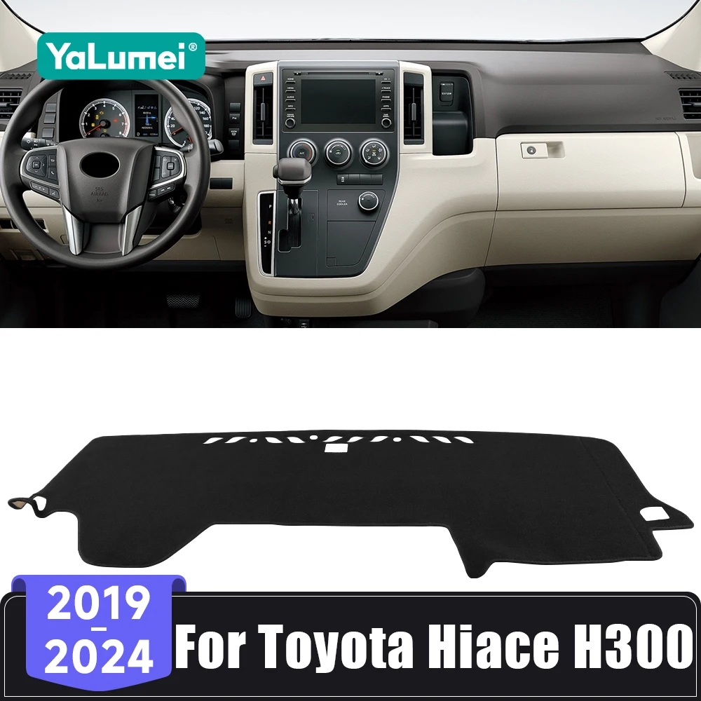 

For Toyota Hiace H300 GranAce Commuter Majesty 2019 2020 2021 2022 2023 2024 Car Dashboard Anti-UV Cover Avoid Light Pad Carpets