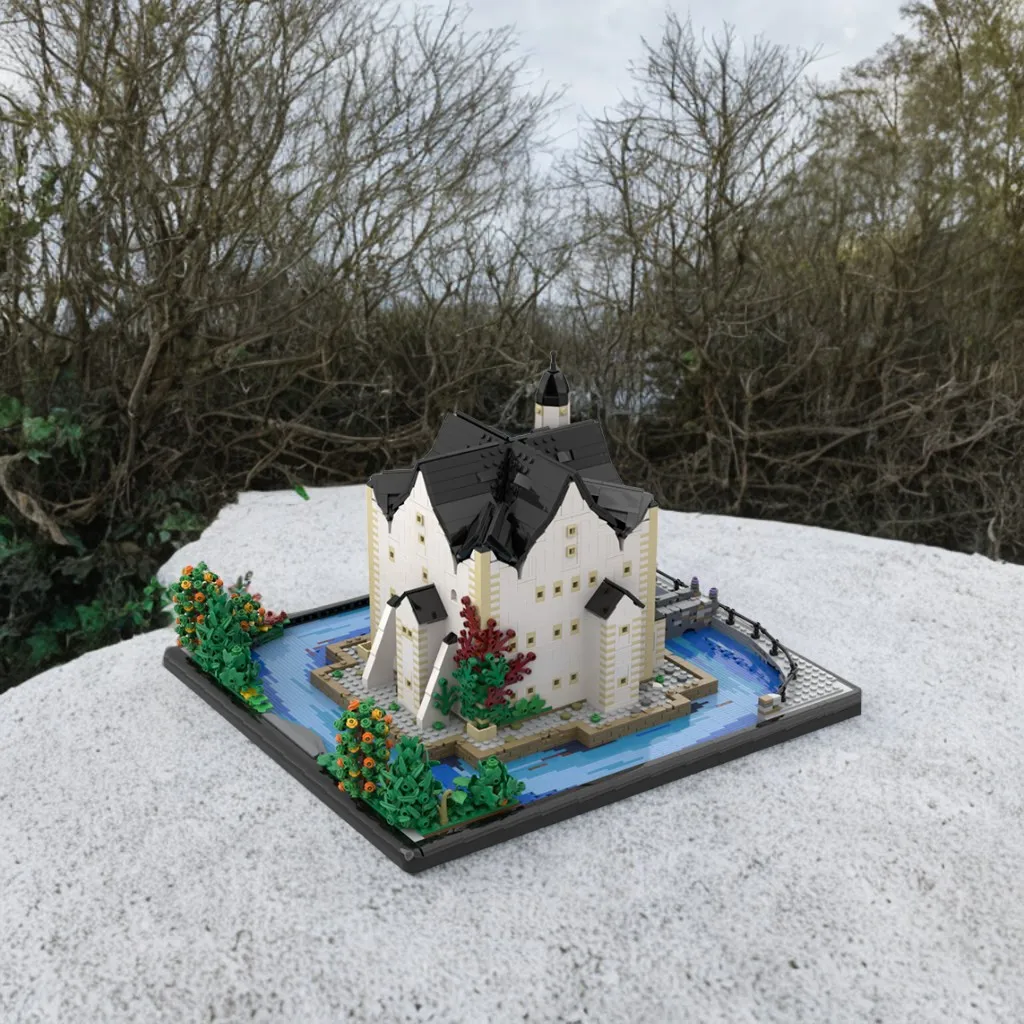 

4332 шт. MOC водяной замок Klaffenbach Riverside Fortress Moat Architecture DIY модель строительные блоки подарок на день рождения