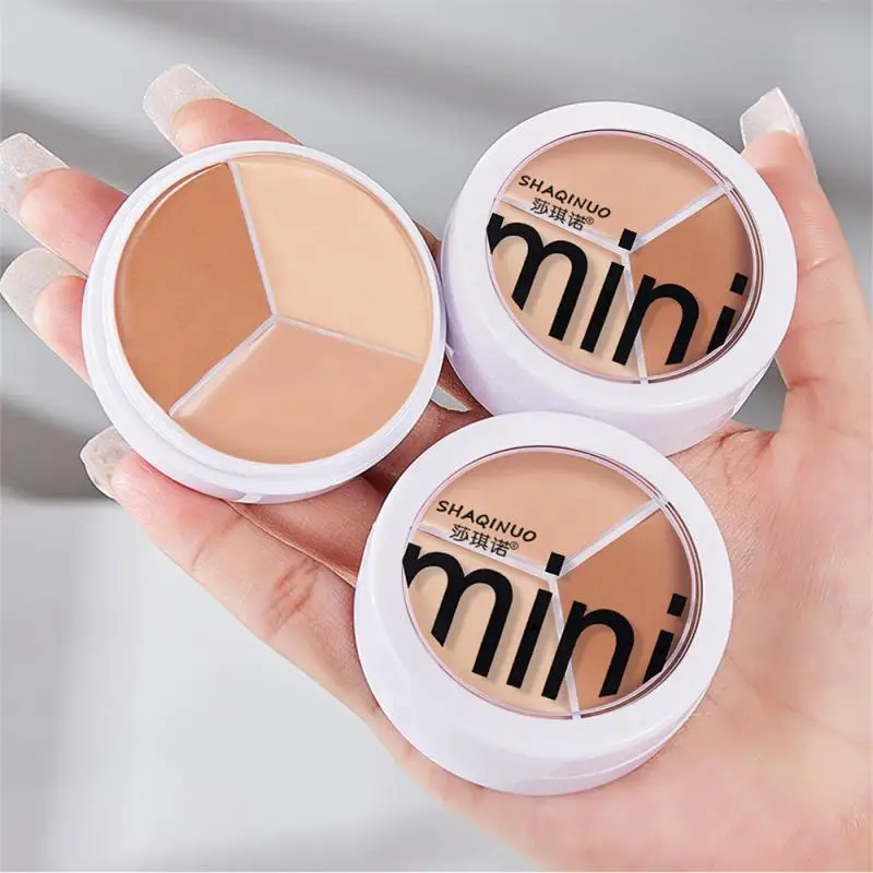 Foundation Concealer Cream Waterproof Modify Skin Tone Soft Matte Cosmetic 3 Color Concealer Palette Brighten Face Moisturizing