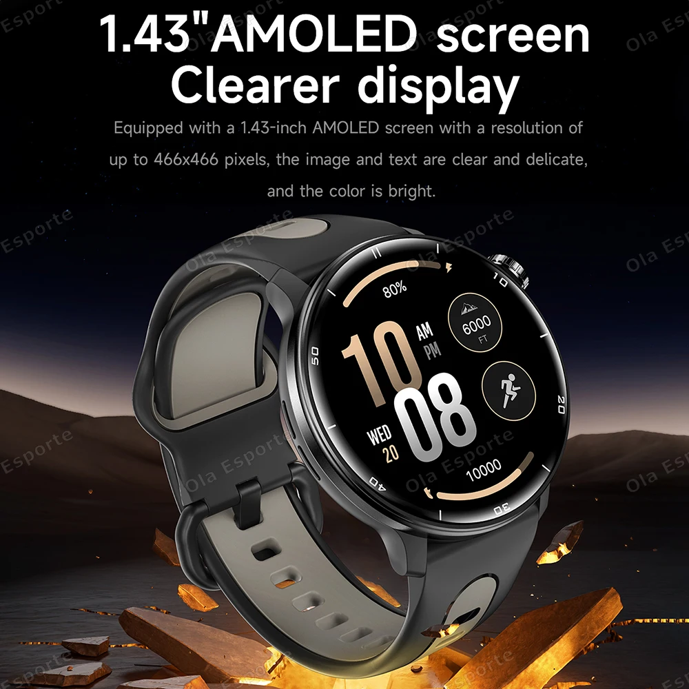 Reloj inteligente GPS incorporado Real para hombres y mujeres BT llamada telefónica militar 5ATM impermeable deporte al aire libre reloj inteligente brújula