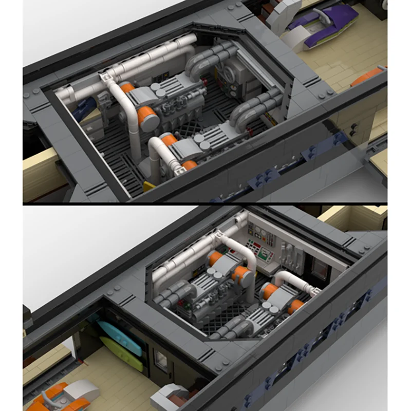 Moc Mattoni da costruzione Grande modello di yacht di lusso Tecnologia Modulare Famoso modello di nave Blocchi Regalo Giocattolo di Natale Set fai da te Assemblaggio