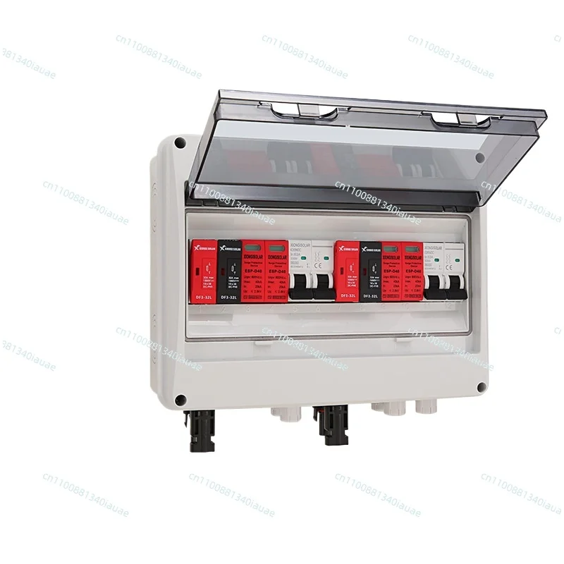 

Photovoltaic DC Combiner Box 2 in 2 Out Fuse Protection Junction Box PV