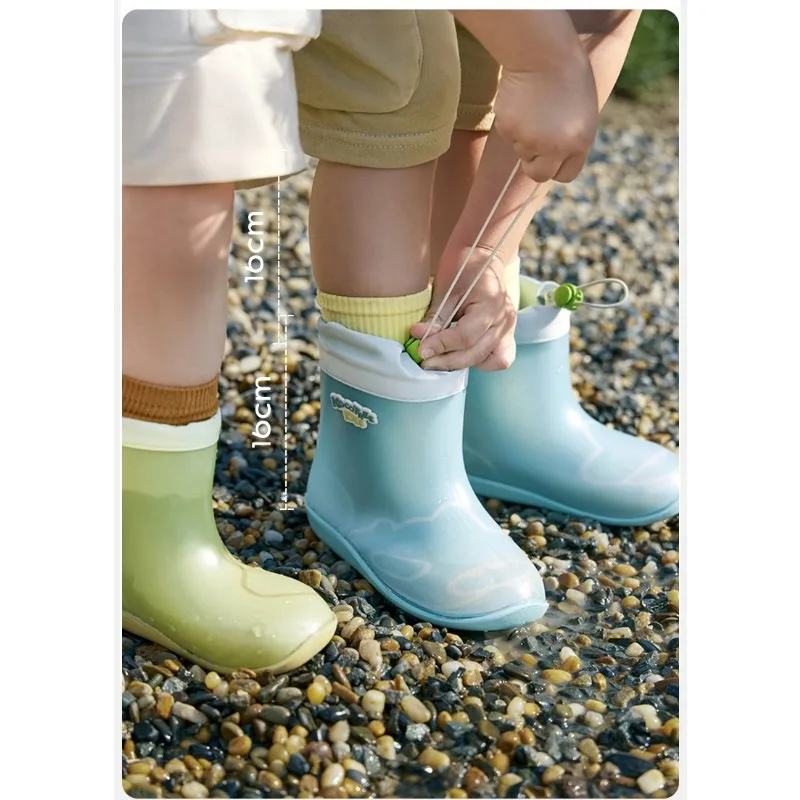 مكافحة زلة الكرتون الأطفال احذية المطر مقاوم للماء Oes للطفل محايد Sle أحذية أطفال للمطر والرطوبة الأحذية في الهواء الطلق