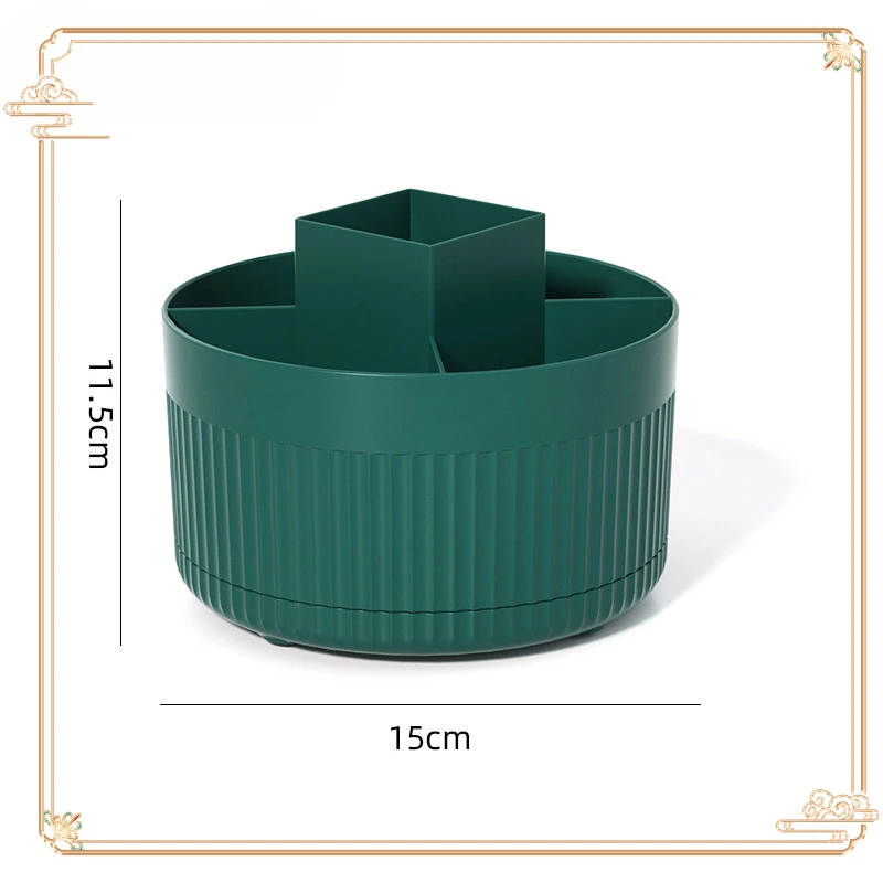 360° Rotating Makeup Box for Desktop Organizer Jewelry Cosmetic Brush Holder Lipstick Eyebrow Pencil Holder Stationery Storage image 2